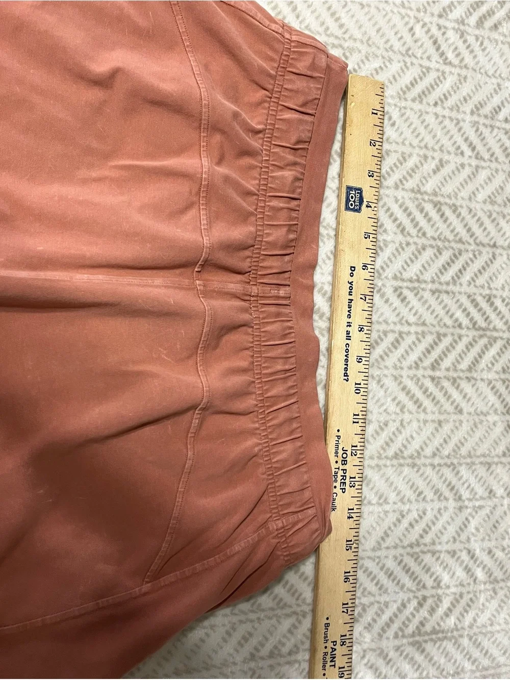 Lululemon Women’s Stonewashed Rust Drawstring Lounge Shorts